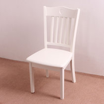 明佳友 实木餐椅 简约餐桌椅餐厅橡木椅子 靠背椅白色凳子木质椅子M6011(白色 其他)