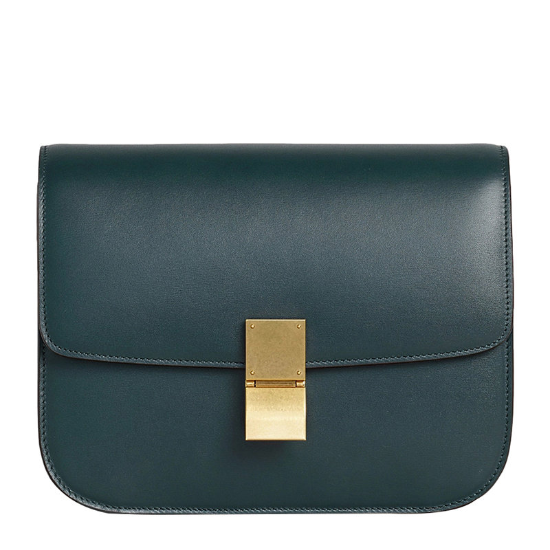 单肩包celine女士classic系列中号绿色单肩包189173dls