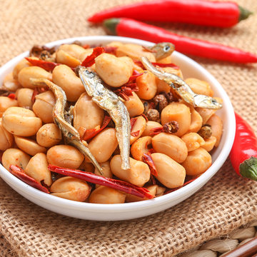 正花麻辣小鱼花生102g6