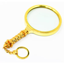 SPIKE 金色手持式阅读家用高清放大镜可拆卸钥匙扣