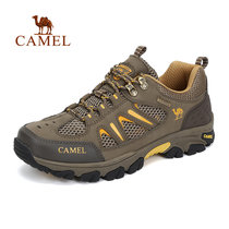 camcamel骆驼户外徒步鞋 男款徒步鞋耐磨透气徒步鞋 A612303525/A61303624(军绿，男款 40)