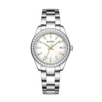 宝柏士（BLWRX）超薄夜光BL126300钢壳钢带女款手表(白面金钉)