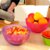有乐 0858环保pp塑料蔬菜水果沙拉碗 家居厨房实用搅拌碗洗菜盆lq102(大号粉色)第2张高清大图