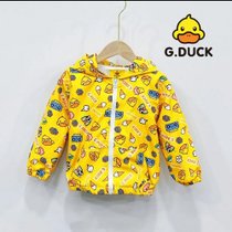 G.duckG.DUCK加绒冲锋衣黄色130码130cm黄 冲锋衣防水防风,里面加绒卡通图案设计舒适保暖