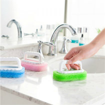 有乐 去污带手柄海绵刷 不伤手浴室浴缸瓷砖刷 清洁刷zw20(绿色)