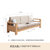 源氏木语实木沙发北欧小户型橡木沙发组合现代简约新中式客厅家具(三人位)