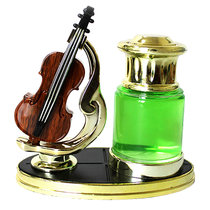 石家垫 汽车香水座 时尚可爱香水  小提琴车用香水  车载香水座(绿色-苹果味)