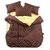 成宏家纺四件套 咖啡黄波点纯棉四件套床上用品被套床单（200*230cm）