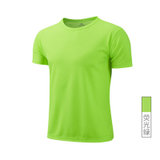富贵鸟短袖男2021夏季新款冰丝T恤吸湿速干体恤训练衣健身运动半袖(绿色 S)