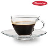 帕莎Pasabahce咖啡杯98396-6T异形无铅耐热透明玻璃6只装