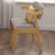 撼林 实木餐椅现代简约单人书房椅靠背坐垫可拆洗家用北欧书桌椅(原木色布坐垫)