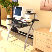 慧乐家新型办公电脑台 家用简易电脑桌 学生学习桌22005(黑色)
