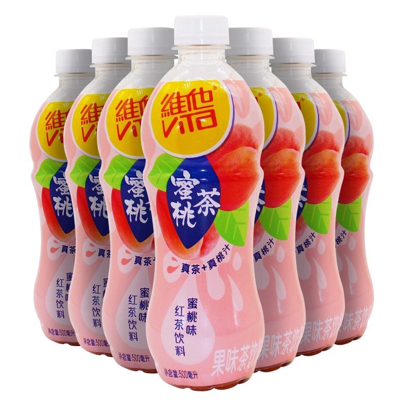 飲料500ml15瓶添加優質飲品暢飲美味解渴飲品維他蜜桃味茶500ml8瓶