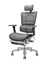 达宝利人体工学椅老板椅可躺久坐办公椅工程学电脑椅家用电竞椅D8(灰色网 固定躺舒宝 旋转升降扶手)