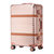 GENVAS/君华仕皮条款万向轮铝框拉杆箱旅行箱登机箱托运箱行李箱(玫瑰金 20寸)