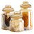 密封罐透明蜂蜜柠檬瓶泡菜坛子大号玻璃瓶食品调料茶叶储物罐带盖(【特价-云朵盖】3件套)