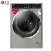 LG WD-QH450B7H 10KG变频滚筒洗衣机 洗烘一体 蒸汽清新 95度高温洗 防缠绕 烘干洗衣机 银色