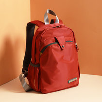 时尚旅行双肩包女2021新款大容量帆布电脑包牛津布背包学生小书包(红色（小款）)
