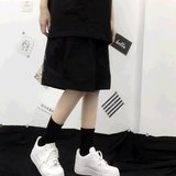 5双日系韩版纯色长袜子男女学生运动中筒袜学院风简约百搭网红(黑色)
