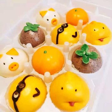 卡通奶黄包小猪豆沙包子早点速冻半成品面食点心儿童营养早餐食品