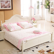 浪漫星 床 韩式田园公主床 HA001#婚床(180x200 床+床垫+床头柜*1)