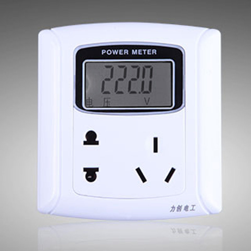 面板式功率计量插座 电量插座电表 lcdg-mb110-10a(象牙白)图片大全