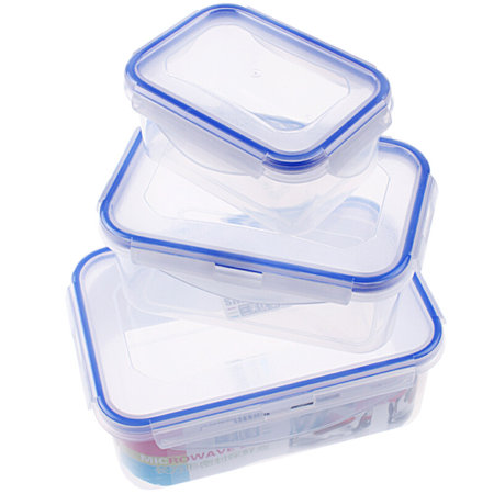 三美优家微波保鲜盒大中小三件套3600