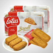 比利时进口饼干 lotus和情缤咖时焦糖饼干124gX2包 酥性糕点零食