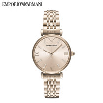 Emporio Armani阿玛尼休闲时尚镶钻钢带石英女表AR11059(金色 钢带)