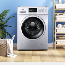 美的（Midea）10kg滚筒全自动洗脱一体洗衣机99.9%除菌率变频家用MG100QY1(银色 10公斤)