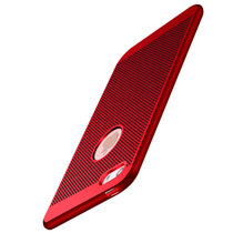 iPhone8/7/X手机壳 iphone6s 6splus 5/5S/se苹果x手机壳手机套保护壳保护套磨砂硬壳散热(红色 iPhone5/5S/SE)