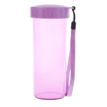 特百惠新款水杯塑料杯子学生运动水杯430ml夏季柠檬杯便携随手杯(雏菊紫)