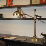 经典复古青铜台灯卧室床头灯办公室桌面灯餐厅装饰台灯可折叠旋转(带5W光源)