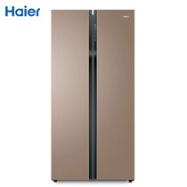 海尔（Haier）BCD-615WDCZ 对开门冰箱 干湿分储 风冷无霜 双变频系统 对开双门冰箱 全空间保鲜(卡其金 615L)
