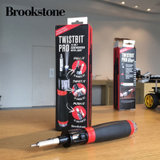 Brookstone 12合1便携多功能带灯螺丝刀套装维修工具带手电筒