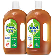 Dettol滴露 消毒液2.4L衣被除菌 除螨 家用杀菌地板皮肤宠物清洁瓶装(1.2L*2)