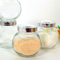家居厨房用品创意环保玻璃调料瓶 双层调味瓶储料罐(默认 圆形)