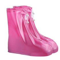 新款防滑耐磨鞋套防污雨雪天男女户外旅游雨鞋学生水鞋套带防水层(咖色 XS)