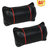 WRC汽车用座椅头枕颈枕骨头枕奢华碳纤和皮可调节人体学结构对装(黑红色)