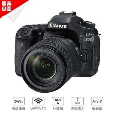 佳能（Canon）EOS80D(EF-S18-135IS USM)单反套机