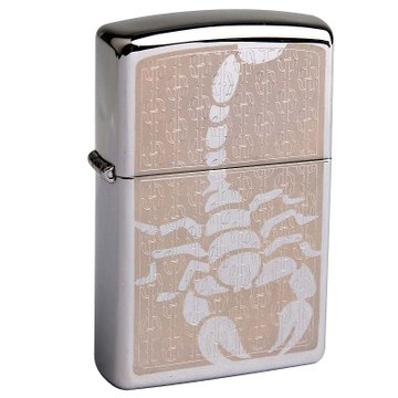 zippo打火机28053蝎子王之宝个性题材镀铬雕刻男士礼品生日礼物