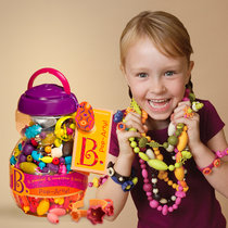 比乐益智玩具创意DIY项链手链串珠500粒装波普珠珠 国美超市甄选