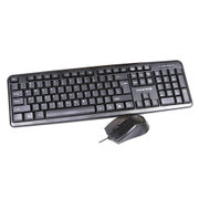 吉选 KM830有线键鼠套装，USB鼠标，PS2圆口键盘，静音防水