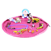乐服加厚宝宝玩具快速收纳袋分类整理箱儿童防水挂袋便携野餐垫(粉红色)