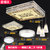 汉斯威诺led吸顶灯 长方形客厅灯 水晶灯  卧室灯餐厅灯具HS501015(套餐8两房两厅)
