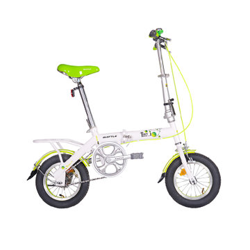 battle邦德富士达迷你小轮折叠车自行车童车单速12寸v刹/抱刹 阳光/小