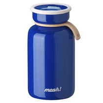 日本Mosh简约清新水杯不锈钢保温保冷杯可爱牛奶瓶大容量户外便携杯子 保温保冷杯拿铁系列-450ML/宝蓝色