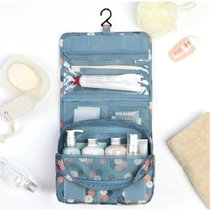 有乐悬挂式洗漱包实用便携旅行整理袋收纳包化妆包ZW130(蓝色花朵)