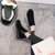 SUNTEK冬天鞋子女小短靴2021新款潮平底时尚加绒加厚棉鞋学生短筒雪地靴(39 偏小一码 黑色（薄款）（标准码）)