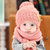 秋冬婴儿帽子围脖围巾套装1-2岁毛线帽男女宝宝帽子0-3-6-12个月(黄色)